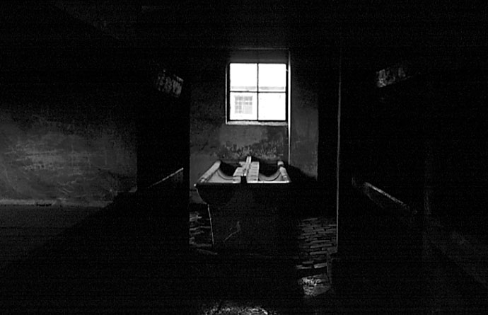 Poland photos - Auschwitz I I Birkenau - Sanitary Facilities- b&w