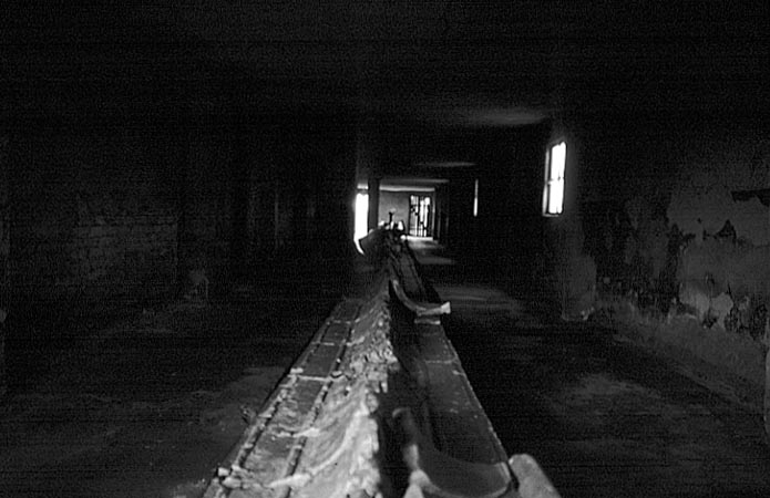 Poland photos - Auschwitz I I Birkenau - Sanitary Facilities- b&w