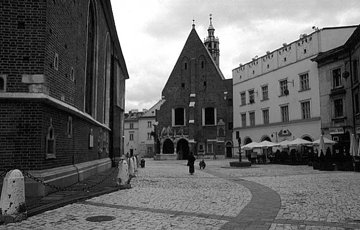 Poland photos - Krakow - Old Town - b&w