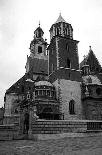 Poland photos - Krakow - Wawel - b&w