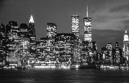 Photos New York City In Black And White At Night Financial District
